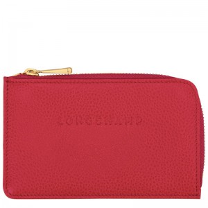 Love Red Longchamp Le Foulonné Men's Cardholders | SWNA-59816