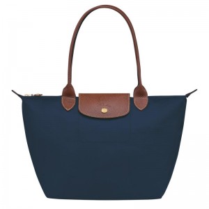 Navy Longchamp Le Pliage Original M Women's Tote Bag | KHJW-36907