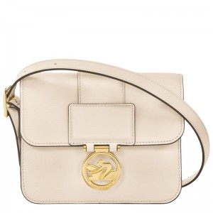 Paper White Longchamp Box-Trot S Women's Crossbody Bags | YQKO-91782