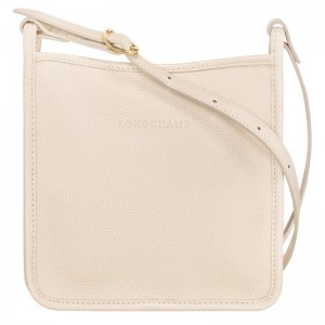 Paper White Longchamp Le Foulonné S Women's Crossbody Bags | MBUV-92053