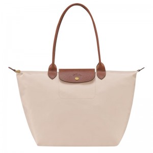 Paper White Longchamp Le Pliage Original L Women's Tote Bag | MCYR-10487