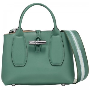 Sage Green Longchamp Roseau S Women's Handbags | NMPA-90163