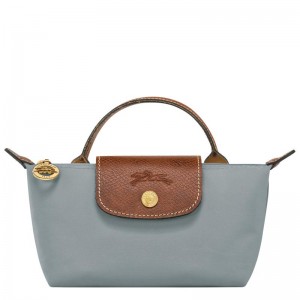 Steel Grey Longchamp Le Pliage Original with handle Women's Pouches | SBDN-29415