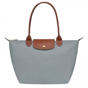 Steel Grey Longchamp Le Pliage Original M Women's Tote Bag | MIOB-84612