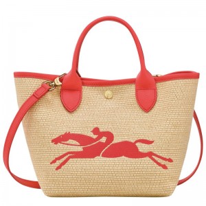 Strawberry Red Longchamp Le Panier Pliage S Women's Basket Bag | AZCD-76420