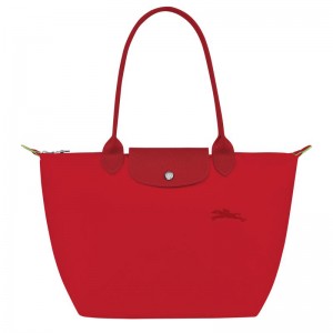 Tomato Red Longchamp Le Pliage Green M Women's Tote Bag | CXSG-56207