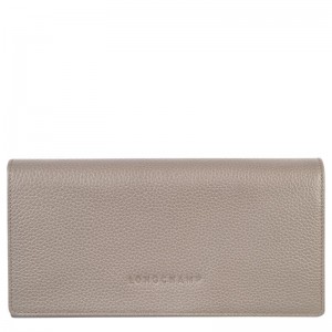 Turtledove Grey Longchamp Le Foulonné Continental Women's Wallets | YOUC-09654