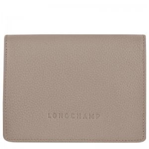 Turtledove Grey Longchamp Le Foulonné Men's Wallets | YJAW-25394