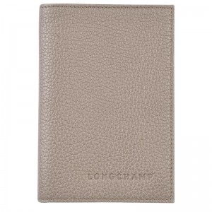 Turtledove Grey Longchamp Le Foulonné Passport cover Women's Passport Bag | FTOP-37094