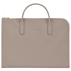 Turtledove Grey Longchamp Le Foulonné S Men's Briefcase | AVEJ-54186