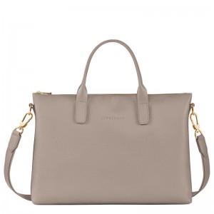 Turtledove Grey Longchamp Le Foulonné S Women's Briefcase | XDCE-53741