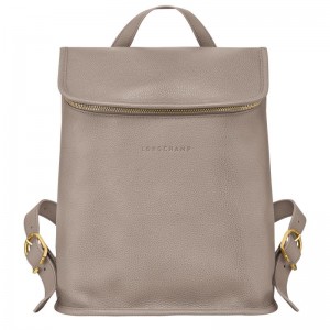 Turtledove Grey Longchamp Le Foulonné Women's Backpacks | JHUV-10726