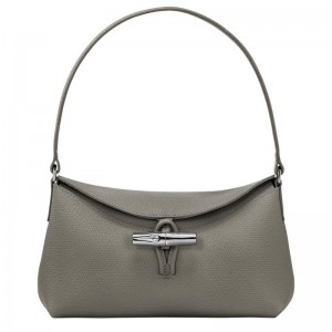 Turtledove Grey Longchamp Roseau S Women's Hobo Bags | BYLA-48719