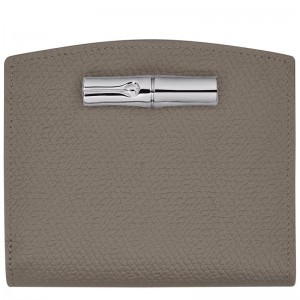 Turtledove Grey Longchamp Roseau Women's Wallets | PYFN-79180