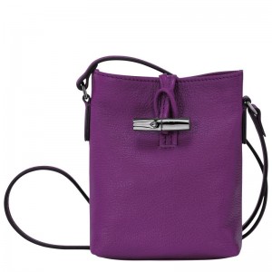 Violet Purple Longchamp Roseau XS Women's Crossbody Bags | ZNSE-58174