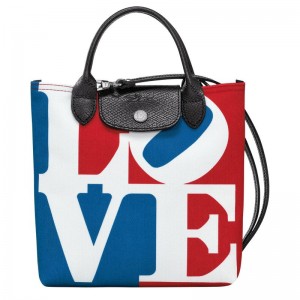 White Longchamp x Robert Indiana XS Men's Crossbody Bags | HIJP-07524