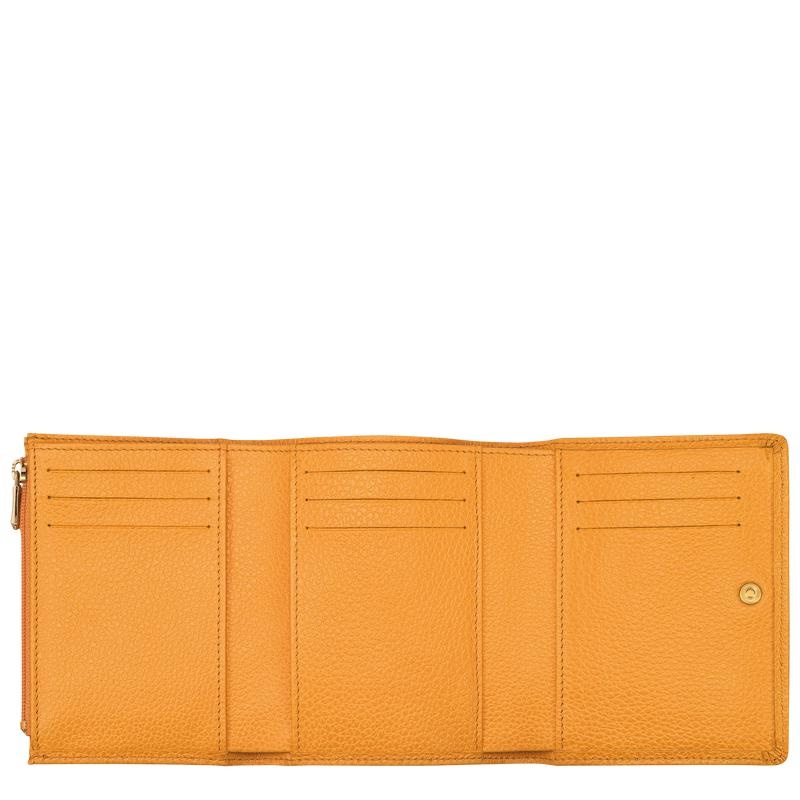 Apricot Orange Longchamp Le Foulonné Men's Wallets | EWRI-35709