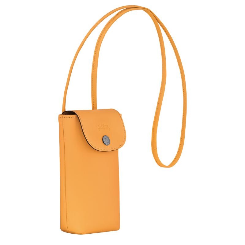 Apricot Orange Longchamp Le Pliage Xtra with leather lace Women's Phone Case | RJOS-04821