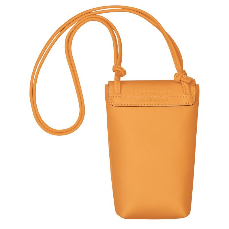 Apricot Orange Longchamp Le Pliage Xtra with leather lace Women's Phone Case | RJOS-04821