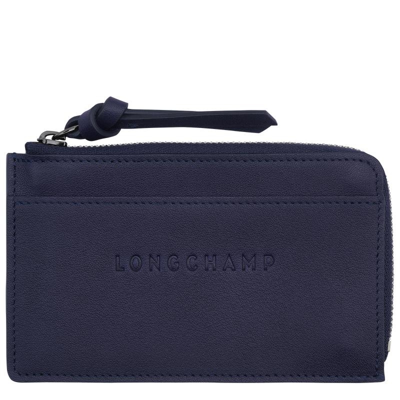 Bilberry Purple Longchamp 3D Men\'s Cardholders | KMIJ-30457