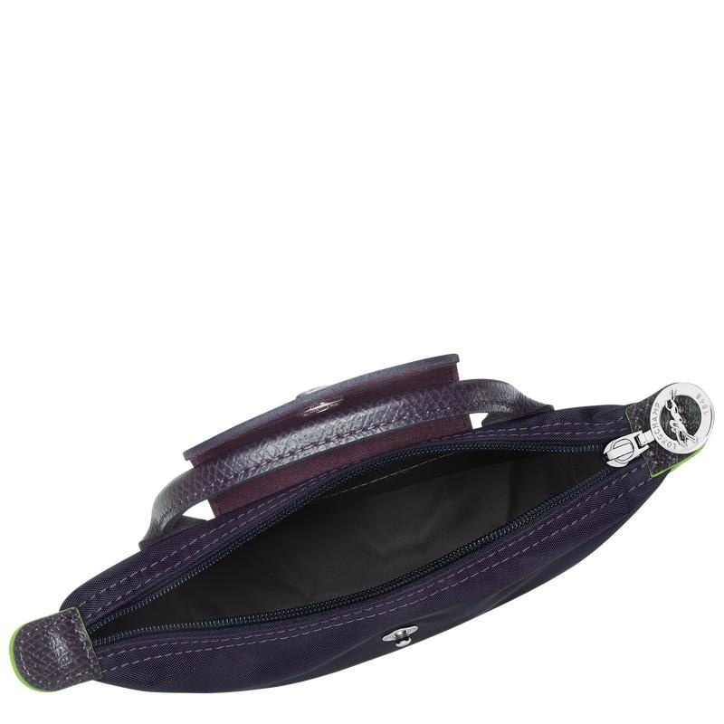 Bilberry Purple Longchamp Le Pliage Green with handle Women's Pouches | MBPV-35642