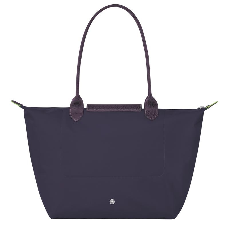 Bilberry Purple Longchamp Le Pliage Green L Women's Tote Bag | MXIE-42871