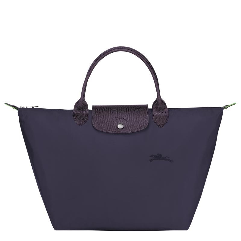 Bilberry Purple Longchamp Le Pliage Green M Women\'s Handbags | ENOV-05982