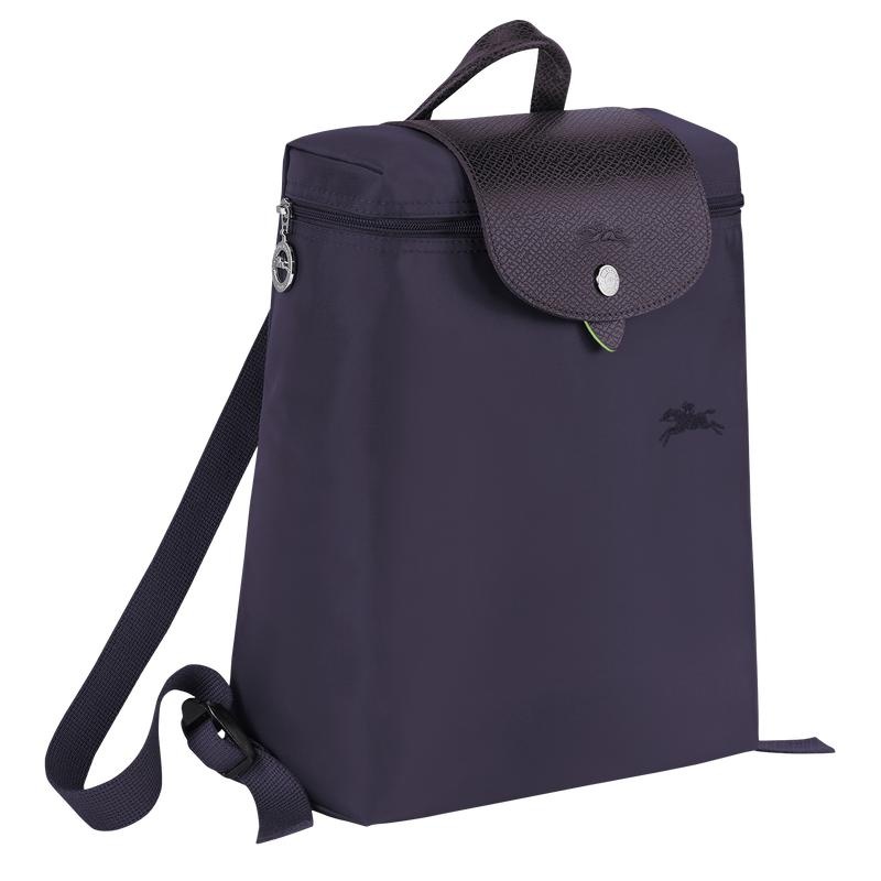 Bilberry Purple Longchamp Le Pliage Green M Women's Backpacks | SUOH-92843