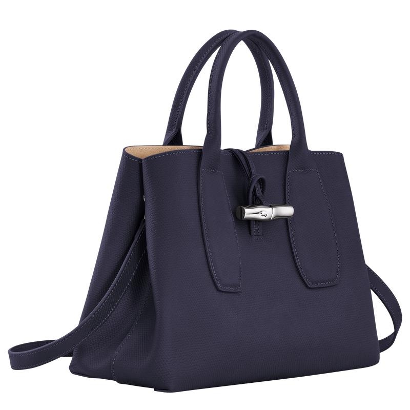 Bilberry Purple Longchamp Roseau M Women's Handbags | JNQX-42705