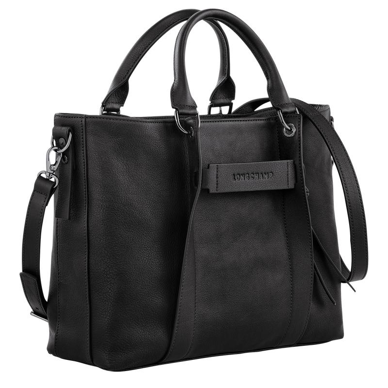 Black Longchamp 3D L Women's Handbags | BCYZ-46928