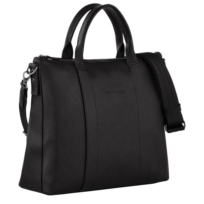 Black Longchamp 3D Men's Briefcase | OHQG-02649