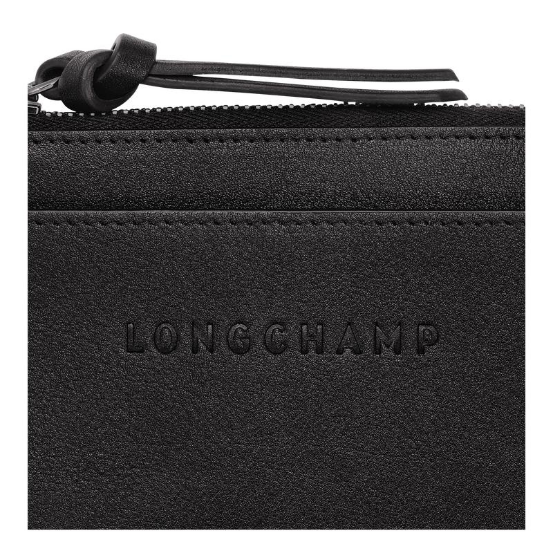 Black Longchamp 3D Men's Cardholders | UNTO-14852