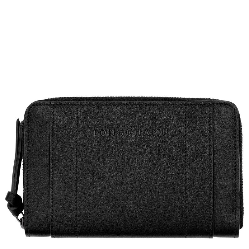 Black Longchamp 3D Women\'s Wallets | FCWT-58329