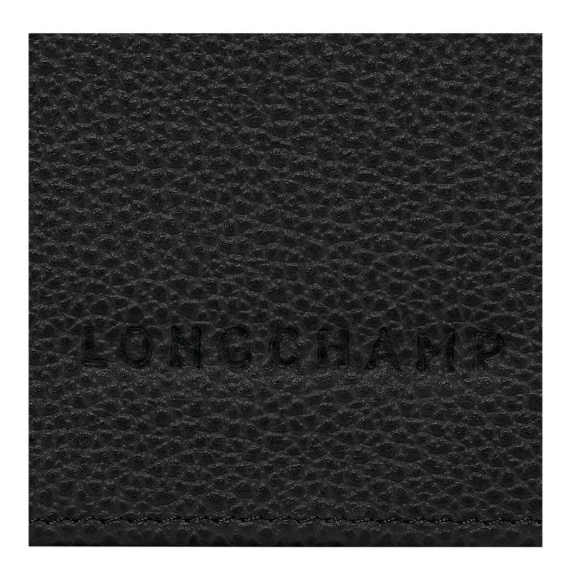 Black Longchamp Le Foulonné Continental Women's Wallets | TPFN-69035