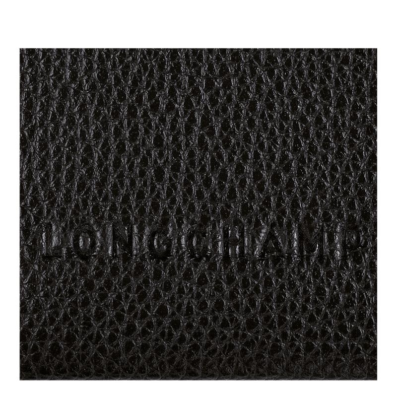 Black Longchamp Le Foulonné Men's Cardholders | FEAO-60315