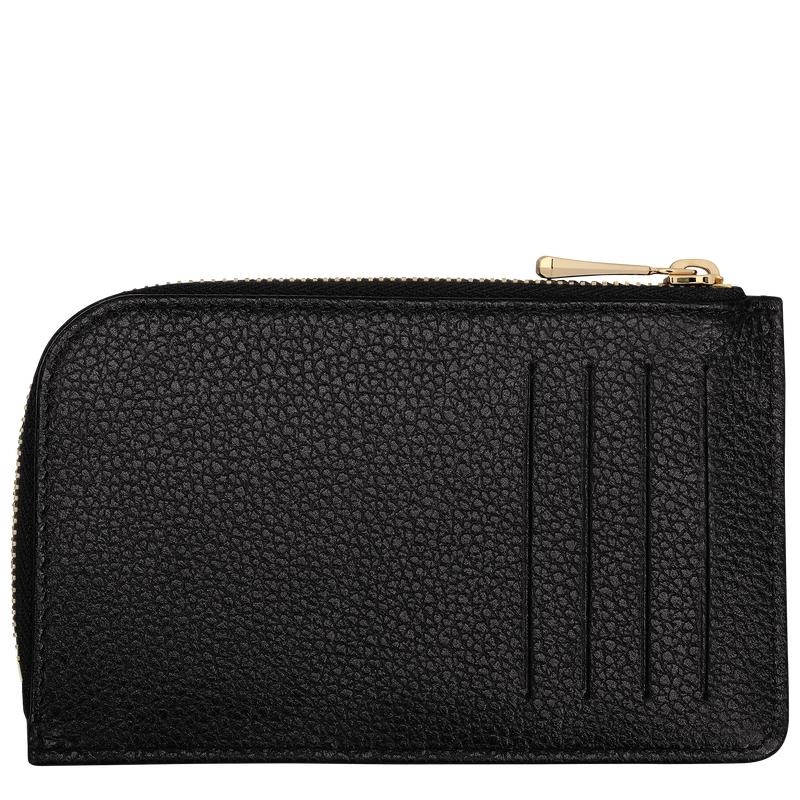 Black Longchamp Le Foulonné Men's Cardholders | CFND-36045