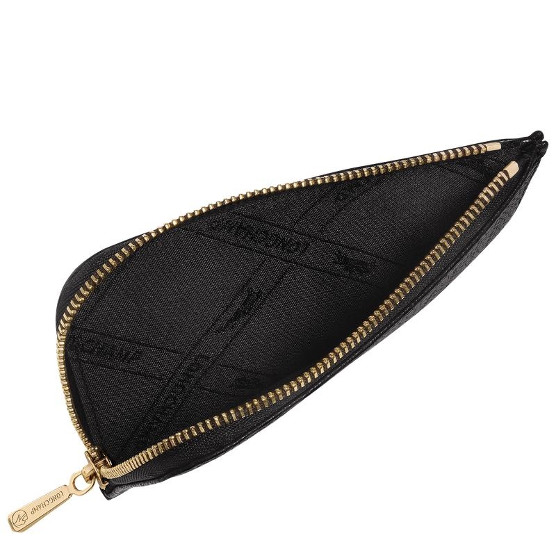 Black Longchamp Le Foulonné Men's Cardholders | CFND-36045