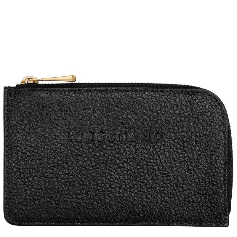 Black Longchamp Le Foulonné Men\'s Cardholders | CFND-36045