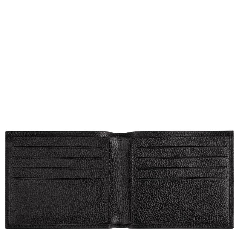 Black Longchamp Le Foulonné Men's Wallets | SKTU-20571