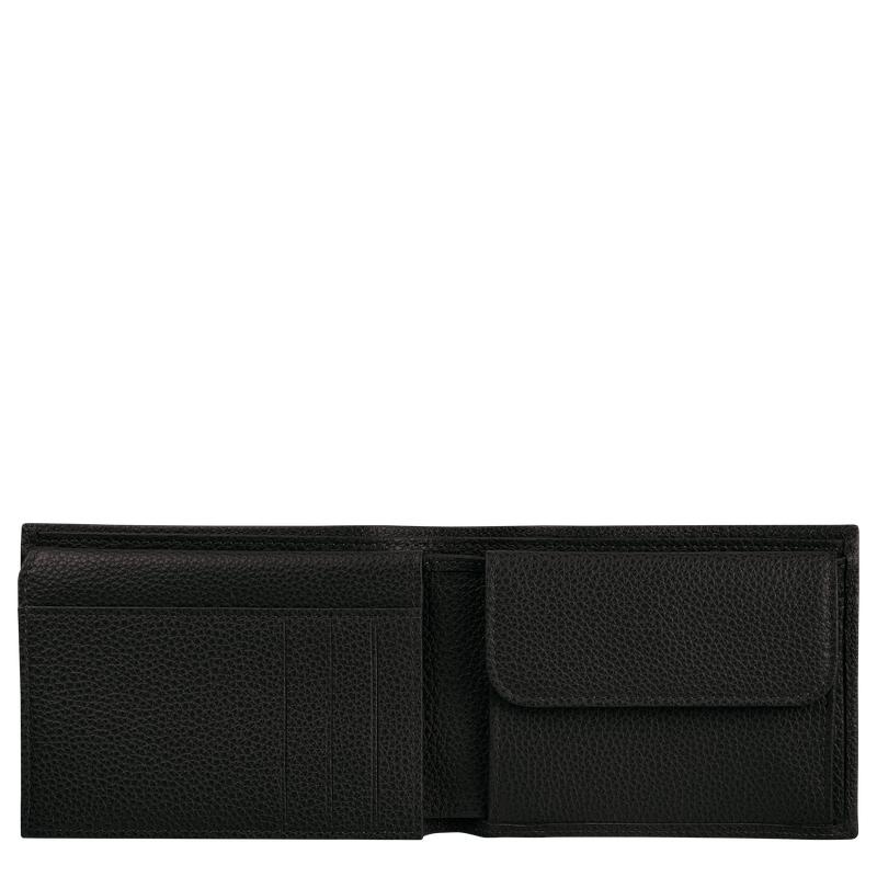 Black Longchamp Le Foulonné Men's Wallets | ZGTN-09813