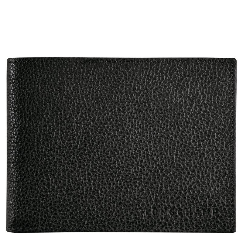 Black Longchamp Le Foulonné Men\'s Wallets | ZGTN-09813