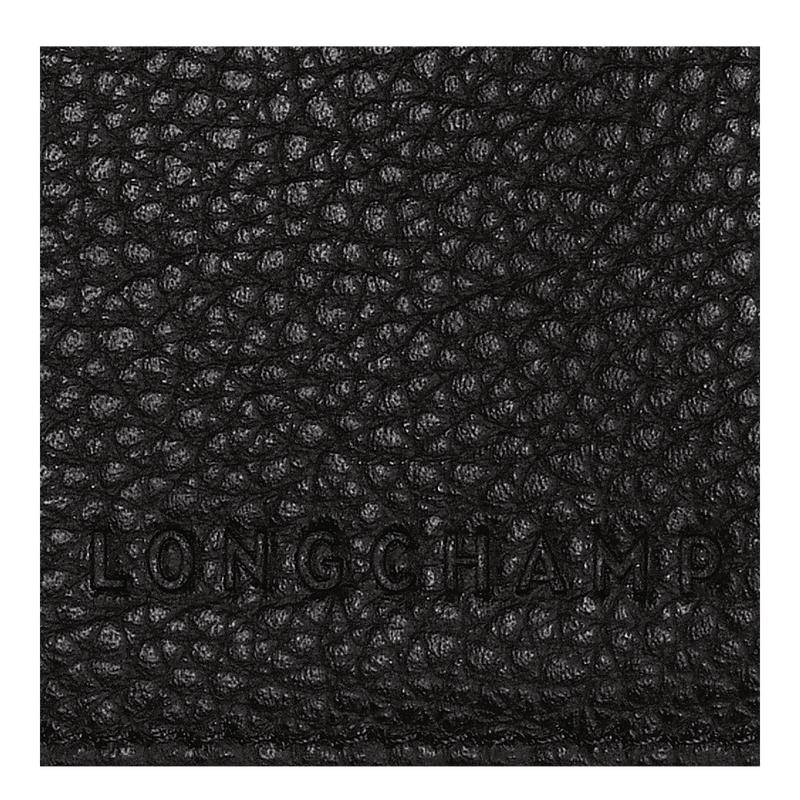 Black Longchamp Le Foulonné Passport cover Women's Passport Bag | KPBT-72543