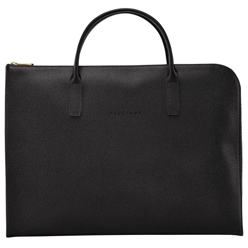 Black Longchamp Le Foulonné S Women\'s Briefcase | EICN-27054