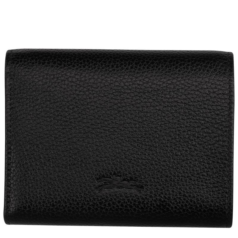 Black Longchamp Le Foulonné Women's Wallets | CEXT-76389