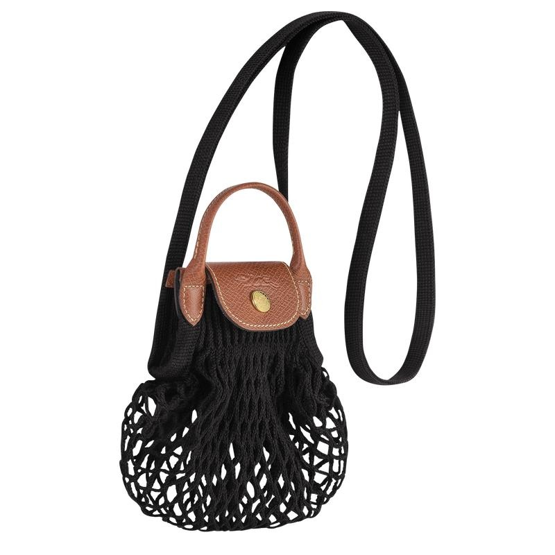 Black Longchamp Le Pliage Filet XS Women's Mesh Bag | WTKF-96504