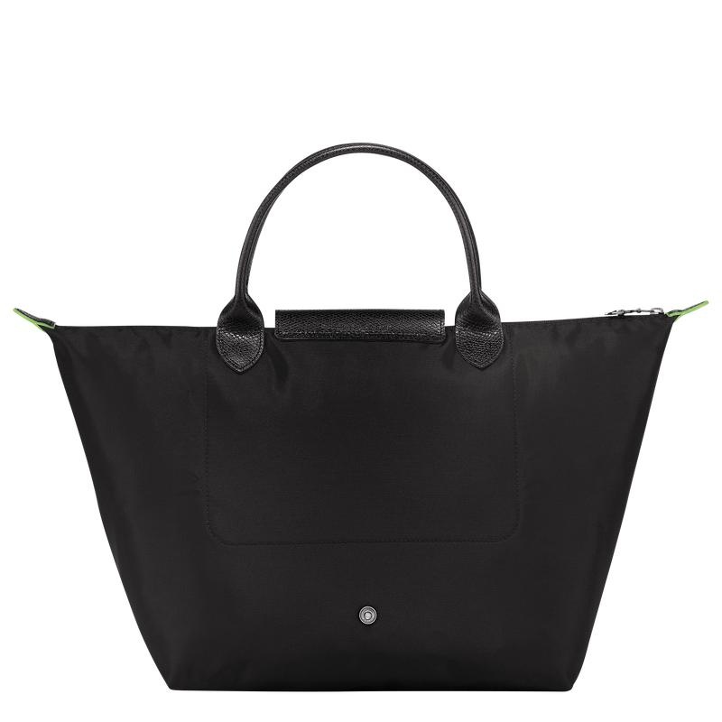 Black Longchamp Le Pliage Green M Women's Handbags | AZDR-47890