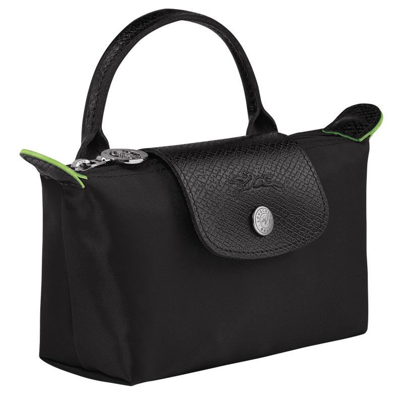 Black Longchamp Le Pliage Green with handle Men's Pouches | QYHU-49106