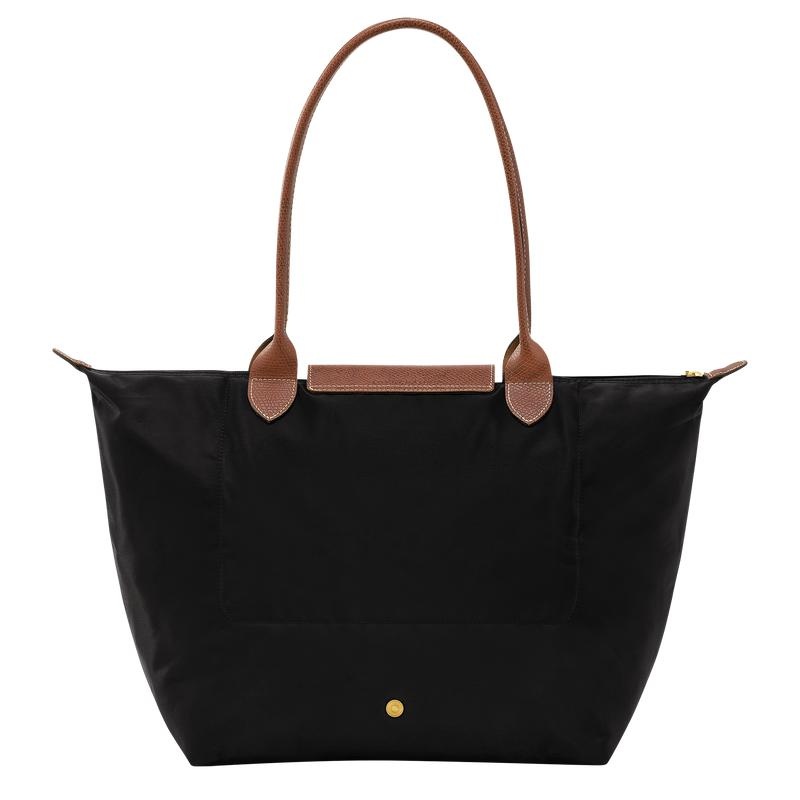 Black Longchamp Le Pliage Original L Women's Tote Bag | JEFH-79605