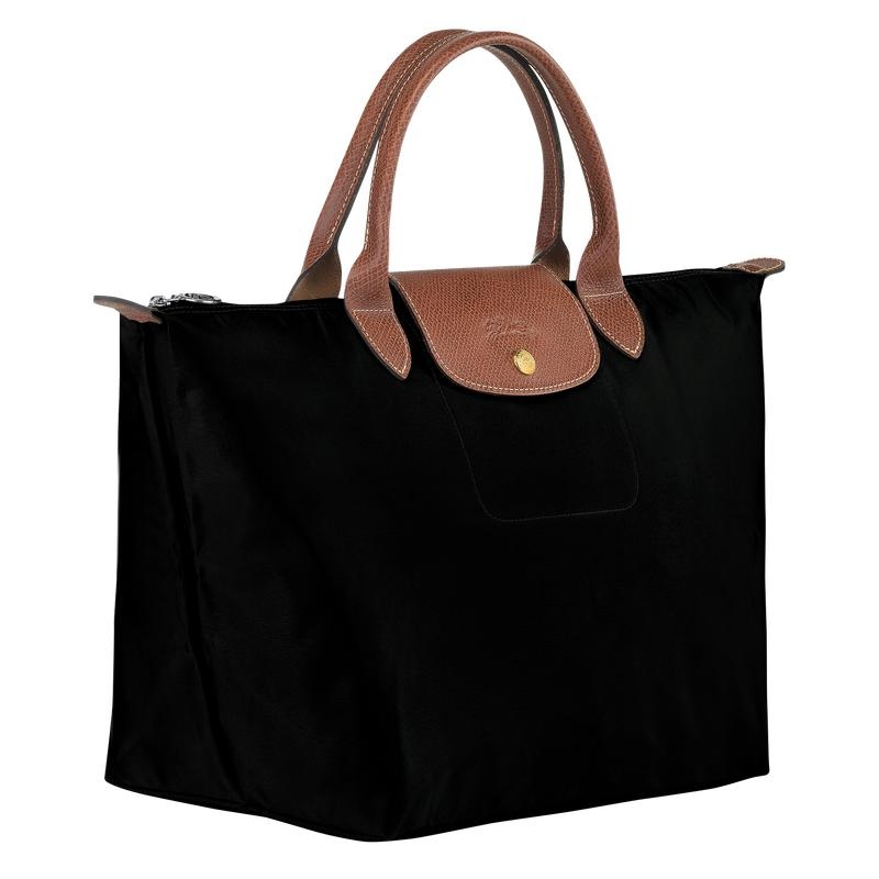 Black Longchamp Le Pliage Original M Women's Handbags | AZYG-36017