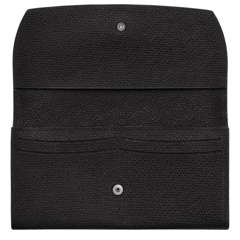 Black Longchamp Roseau Continental Women's Wallets | LMYT-61487